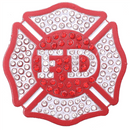 ReadyGolf: Fire Department Ball Marker & Hat Clip with Crystals