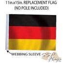 SSP Flags: 11x15 inch Golf Cart Replacement Flag - Germany