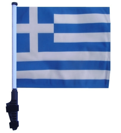 SSP Flags: 11x15 inch Golf Cart Flag with Pole - Greece