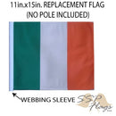 SSP Flags: 11x15 inch Golf Cart Replacement Flag - Ireland