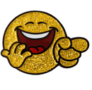 ReadyGolf: Glitter Ball Marker & Hat Clip - Emoji LOL Smiley Face