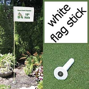 Markers Inc - White Backyard Golf Flagstick