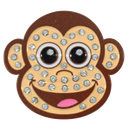 ReadyGolf: Monkey with Crystals Ball Marker & Hat Clip