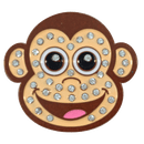 ReadyGolf: Monkey with Crystals Ball Marker & Hat Clip
