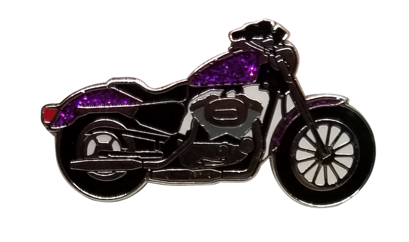ReadyGolf: Motorcycle Ball Marker & Hat Clip with Glitter