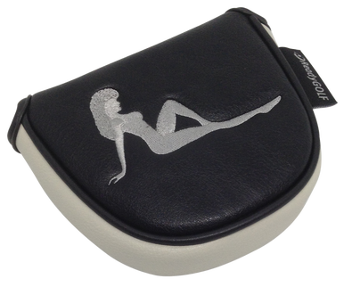 Mudflap Girl Embroidered Black Putter Cover by ReadyGOLF - Mallet