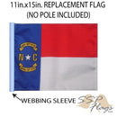 SSP Flags: 11x15 inch Golf Cart Replacement Flag - State of North Carolina