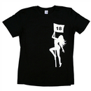 Pole Dancer Naked Lady Black Golf Tee Shirt by ReadyGolf