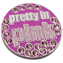 ReadyGolf: Pretty In Pink Ball Marker & Hat Clip with Crystals