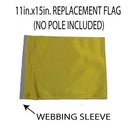 SSP Flags: 11x15 inch Golf Cart Replacement Flag - Yellow