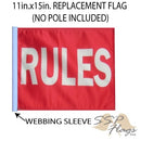 SSP Flags: 11x15 inch Golf Cart Replacement Flag - Rules