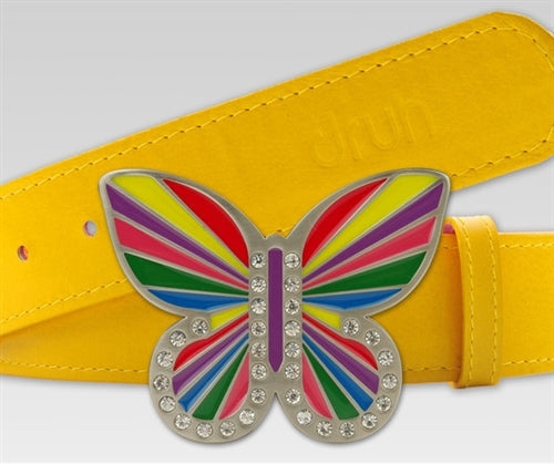 Druh Belt Buckle - Rainbow Butterfly