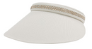 Dolly Mama: Ladies Kaitlyn Clip on Crystal Visor Hats