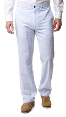 Castaway Clothing Mens Blue Seersucker Harbor Pants (Size 28x30) SALE