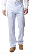 Castaway Clothing Mens Blue Seersucker Harbor Pants (Size 28x30) SALE