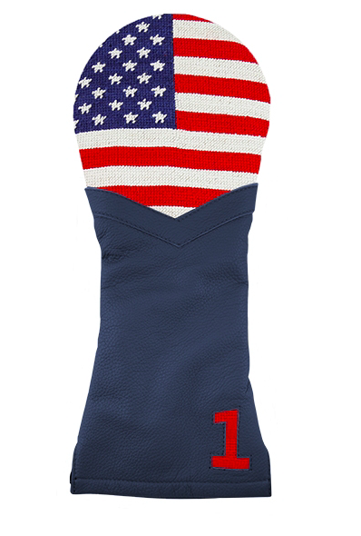 Smathers & Branson: Driver Needlepoint Golf Headcover - Big American Flag