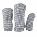 Sunfish: Tartan Headcover - Black + White Houndstooth