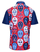 USA Sugar Skulls Mens Golf Polo Shirt by ReadyGOLF
