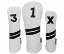Sunfish: Leather Headcovers Set - White & Black