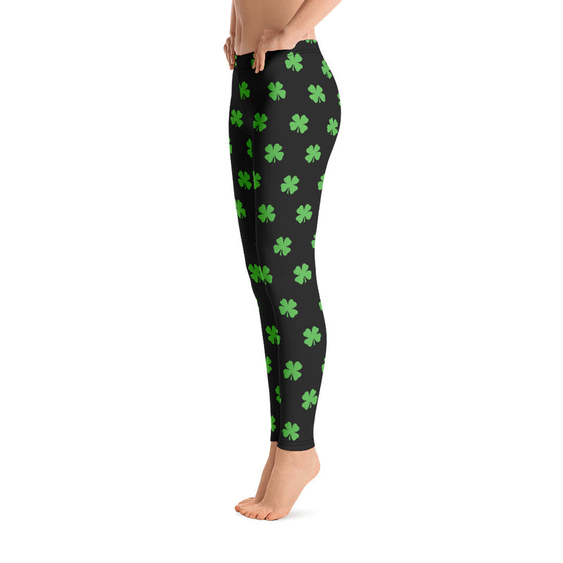 Four-Leaf Clover (Lime Green) Women's All-Over Leggings by ReadyGOLF