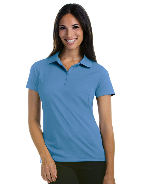 Antigua Women's Columbia Blue 100414 Xtra-Lite Short Sleeve Polo (Size Medium) SALE