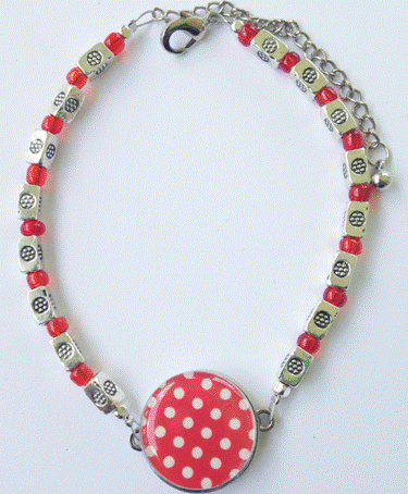 One Putt Designs - Par 3 (Berry Red) Ball Marker Ankle Bracelet #3RD