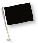 SSP Flags: Car Flag with Pole - Black