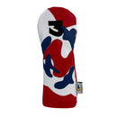 Sunfish: DuraLeather Headcovers - Red White and Blue Camo Appliqué