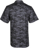 Tattoo Golf: Men's Camo Cool-Stretch Golf Shirt - Black Clothing