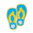 Bonjoc: Ball Marker & Hat Clip - Blue Flip Flops
