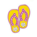 Bonjoc: Ball Marker & Hat Clip - Yellow Flip Flops