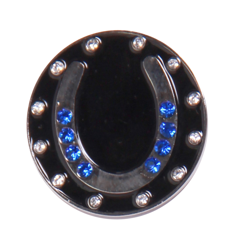 Abigale Lynn Ball Marker & Hat Clip - Blue Horseshoe - SALE
