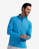 Ocean Blue zip mock
