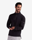 Black mock zip