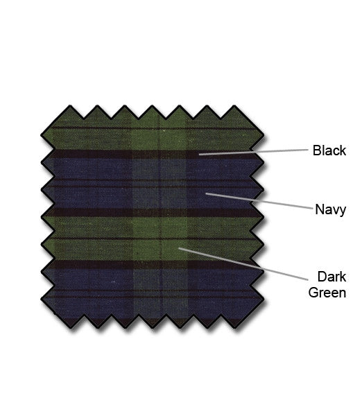 black, navy dark green plaid golf trousers