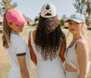 VimHue: Women's Sun Goddess UPF 50+ Ponytail Cap - Hot Pink Hats