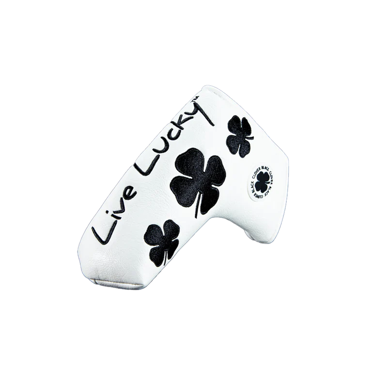 Black Clover Live Lucky Blade Putter Cover - Live Lucky White and Red