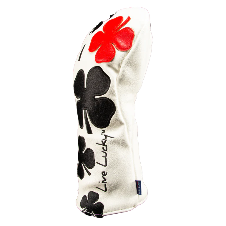 Black Clover Live Lucky Driver Headcover - Live Lucky White and Red