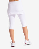 BloqUV: Women's UPF 50 Capri Skort (6002) - White Clothing