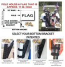 SSP Flags: 11x15 inch Golf Cart Replacement Flag - RED POW MIA with Pole Golf Flags