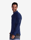 Navy zip mock