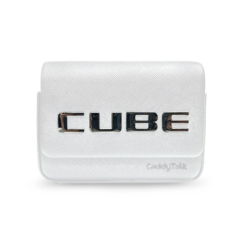 CaddyTalk: CUBE Laser Rangefinder (Case: White Pouch)
