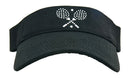 Dolly Mama Ladies Serena Sports Visor - Crossed Racquets Hats