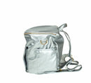 Sassy Caddy: Ladies Back Pack - Metallic Silver Leather