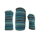 Sunfish: Hand-Woven Barrel Headcovers Set - Peacock Golf Club Headcovers