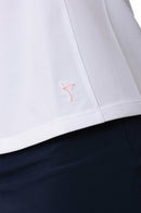 Golftini: Women's Sleeveless Ruffle Tech Polo - White