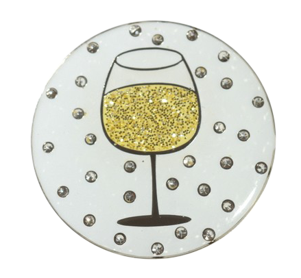 Abigale Lynn Ball Marker & Hat Clip - Wine Glass
