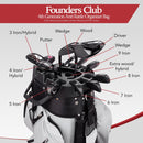Founders Club 4th Generation Player Series Club Lock Organizer Golf Cart Bag for Men with 14 Way Anti Rattle Divider Top- Free Snap On Rain Hood-Full Length Dividers