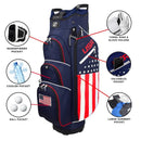 Hot-Z Golf: USA Flag Cart Bag