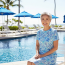 Hyannis Tee Shirt Dress in Starfish Blues